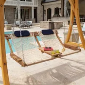 Deluxe Double Cumaru Rope Hammock Swing