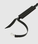 Adjustable Bombé Strap Supple Calfskin Black with Silver Hardware