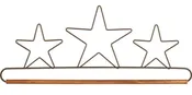16in Silver Star Hanger With Dowel