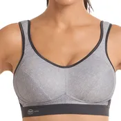 Active Maximum Support Wire Free Sports Bra Grey