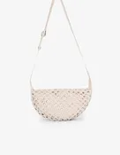 Anais Large Woven Crossbody in cream by Remi & Reid