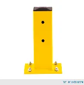 18″ H Single Rail Column Post – Offset Base Plate