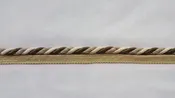 3/8" Taupe, Antique Gold & Oatmeal Decorative Cord With Lip