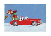 Hot Rod Geese Christmas Rug
