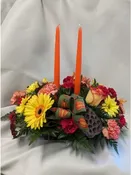 DOUBLE CANDLE CENTERPIECE