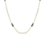18K Gold Lure Necklace with Black Diamonds
