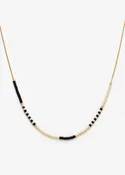 Amano Studio - Japanese Seed Bead Necklace - Black & Bone