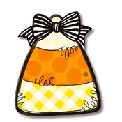 Door Hanger Attachment - Candy Corn Bow