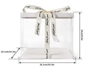 10" x 10" x 9" Clear Transparent White Tall Layer Cake Bakery Boxes with Window