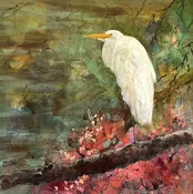 Egret Hangout in Acrylic (Materials Subsidized) - December 14th 10am-1pm — Silverton Arts Association