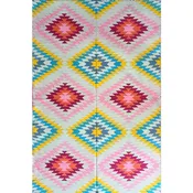 2'7"x8' Wool Kilim Rug – Geometric Tribal Design