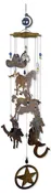 36" Western Cowboy Garden Decor Wind Chimes