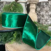2.5" x 10 YDS Designer Plush Velvet Emerald Ribbon