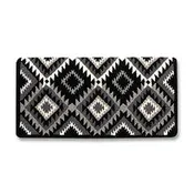 Cactus Flower Show Blanket - 38x34 (Black Base/Gray and Cream Accents) by Mayatex
