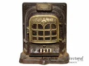 19″ Antique European Cast Iron with Amazing Bronze Details Stove