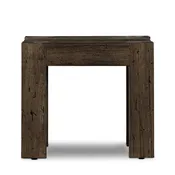 Abaso End Table - Ebony Rustic Wormwood Oak