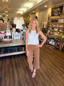 Mid Rise Vintage Washed Front Seam Pant