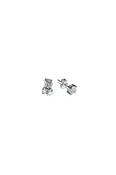 Aicon White Gold Round Earrings 5mm
