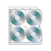 8 Disc CD/DVD Binder page – White – Pack of 20