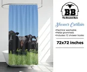 Cattle Herd Cow Shower Curtain Ranch Farm Home Decor