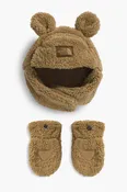 3-piece Baby North Face Bear Trapper Set - Teddy Brown