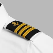 Epaulets - Black and Gold - 3 Stripe - Anchor