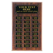 11.75X18.75 PERPETUAL PLAQUE AWARD - CHERRY FINISH (18 PLATES)