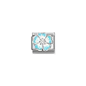 Link Composable Classic Fiore Blu con Zircone