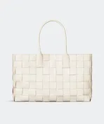 Maxi tote Intreccio in White