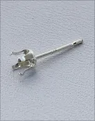 110S = Sterling Silver Snap-in Earring 4 Prong Round (Pkg of 10)