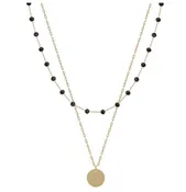 Crystal Necklace with Coin Accent