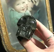 Gold Sheen Obsidian Skull