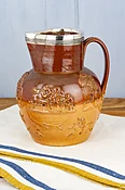 1876 Silver Rimmed Harvest Jug