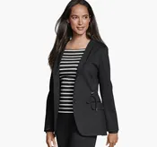 XC Flex® Shawl-Collar Blazer with Hood - Black