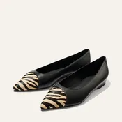 The Alba - Black Nappa and Zebra Haircalf