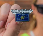 "I rode my bike from the Gulf to the Atlantic" Souvenir  Pin