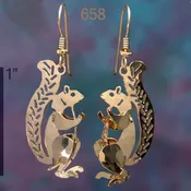 3-D Squirrel Earrings
