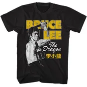 BRUCE LEE SHIRT NUNCHUCK THE DRAGON BLACK/YELLOW