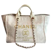 Chanel Lurex Boucle Tweed Deauville Tote