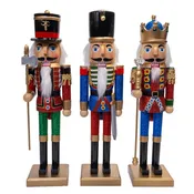 15" Red, Green & Blue Nutcrackers