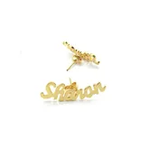 Nameplate Earrings