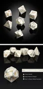 Gemstone Dice Set (7pcs) Howlite (Synthetic)