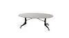 PS Furniture Scissor Vertical Fold-In-Half Rolling Tables - Oval - Laminate color - Canyon Zephyr, edge-48"W x 29"H