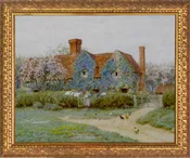 A Buckinghamshire House - Helen Allingham Framed Art