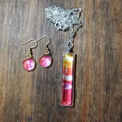 Alcohol Ink Jewelry Set Sunset