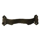 Antique Trunk Lid Lift Cast Brass or Cast Iron, 1-1/4" High x 4-1/8" Wide, Includes Fasteners