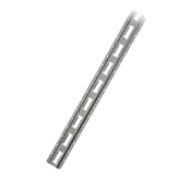 10' Galvanized Steel Vertical E-Track Rail 2" Slots | CasterHQ