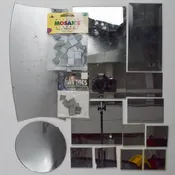 Mirrored Glass Pieces + Mirror Mosaic Tiles