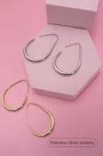 18K Stainless Steel Waterproof Tarnish Free Hoop