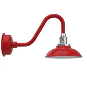 10" Vintage Peony Cherry Red Barn Lights